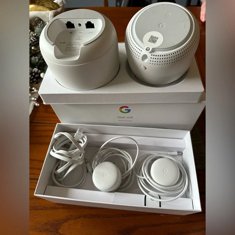 Google Nest Wifi 3 Pack (AC2200 Mesh Router with 2 Points) w/6600 Sq Ft Coverage